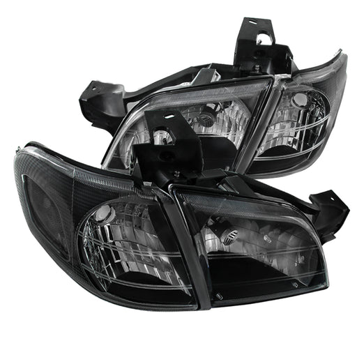 Spec-D 97-03 Chevrolet Venture Black Euro Headlight With Corner Light LCLH-VENT97JM-SY