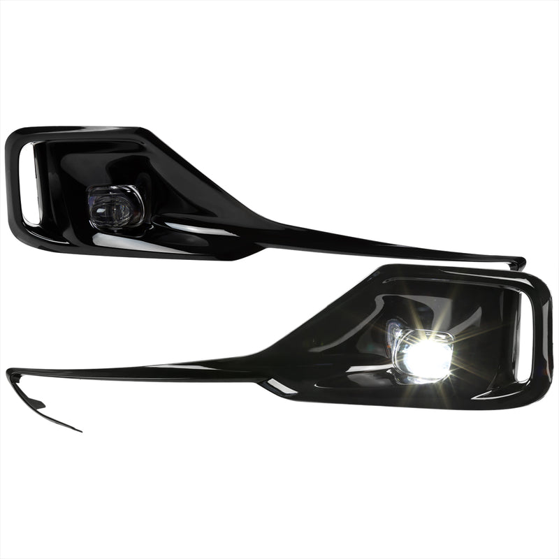 Spec-D 21-22 Honda Accord Led Fog Lights Clear Lens - Oe Wiring And Switch - Color Temperature 6500-7500K - 500 Lumen LF-ACD214CLED-DL