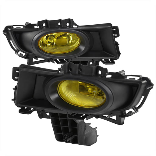 Spec-D 07-08 Mazda 3 Fog Lights Amber With Universal Wiring Kit LF-MZ3074AMOEM-HZ