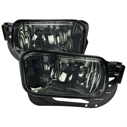 Spec-D 09-12 Dodge Ram 10-17 2500 3500 Fog Lights With Metal Bracket - Smoked Lens LF-RAM0915GOEM-V2-HZ