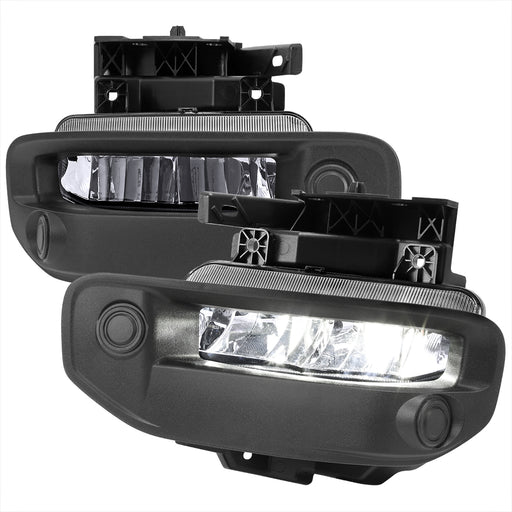 Spec-D 19-22 Dodge Ram Led Fog Lights With Chrome Housing Clear Lens - Uses Oe Wiring And Switch LF-RAM1915CLED-DL