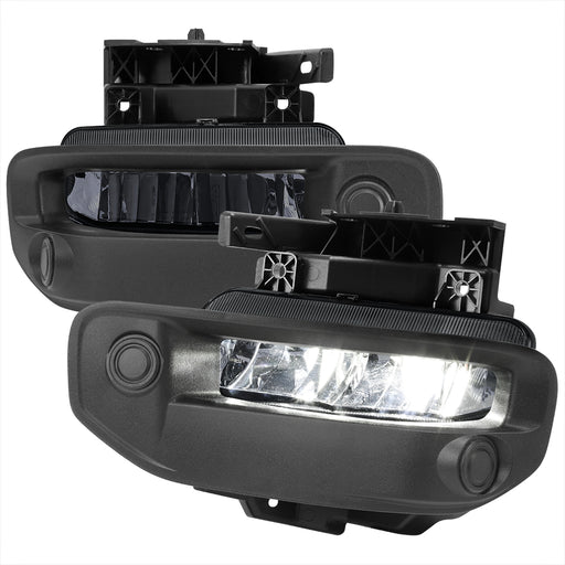 Spec-D 19-22 Dodge Ram Led Fog Lights With Chrome Housing Smoked Lens - Uses Oe Wiring And Switch LF-RAM1915GLED-DL
