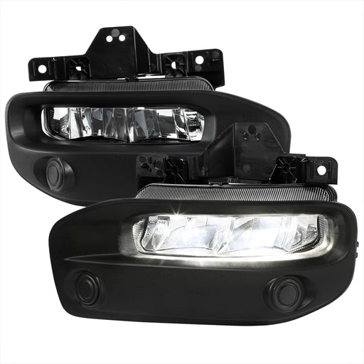 Spec-D 19-23 Dodge Ram 2500 3500 Led Fog Lights Clear Lens - Oe Wiring And Switch - Color Temperature 6500-7500K - 1000 Lumen LF-RAM2025CLED-DL