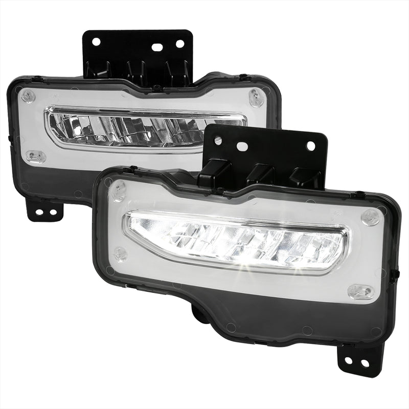 Spec-D 17-Up Gmc Sierra Led Fog Lights- Chrome LF-SIE17CLED-DL
