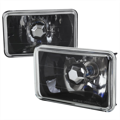 Spec-D Seal Beam 4X6 Black All LH-4X6JM