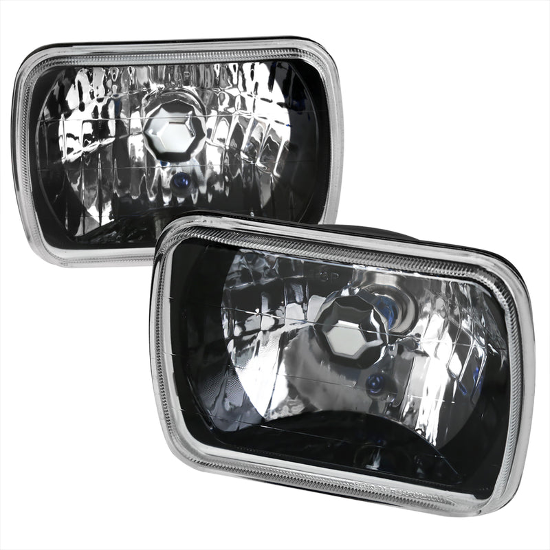 Spec-D Seal Beam 7X6 Black All LH-7X6JM