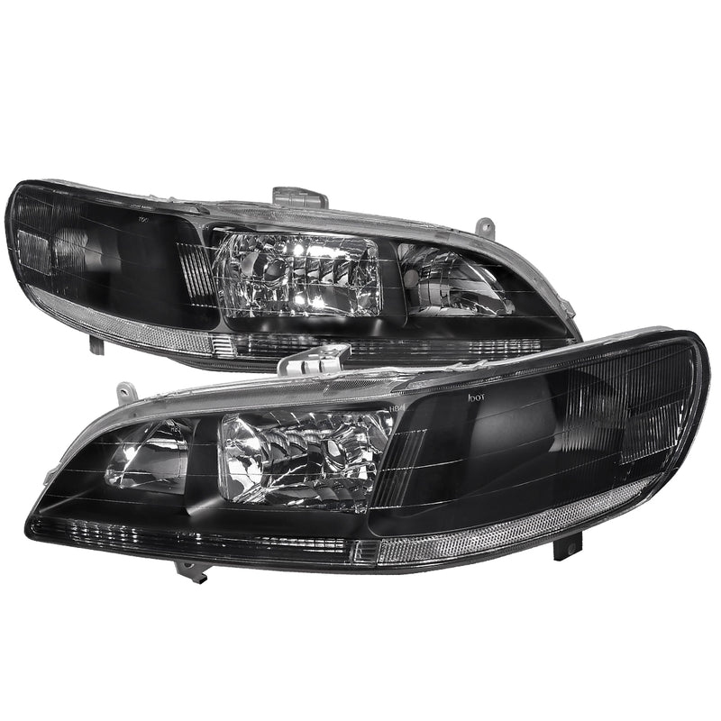 Spec-D 98-02 Honda Accord Crystal Housing Headlights Black LH-ACD98JM-RS