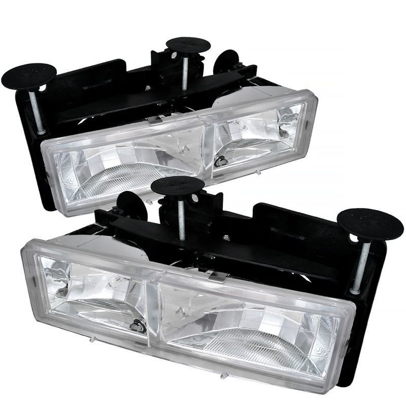 Spec-D 88-98 Chevrolet C10 Euro Headlight Chrome LH-C1088-KS