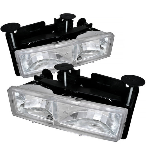 Spec-D 88-98 Chevrolet C10 Euro Headlight Chrome LH-C1088-KS