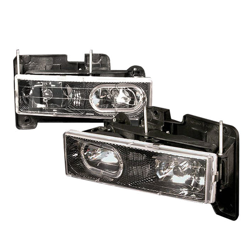 Spec-D 88-98 Chevrolet C10 Crystal Housing Headlights Chrome LH-C1088HCF-KS