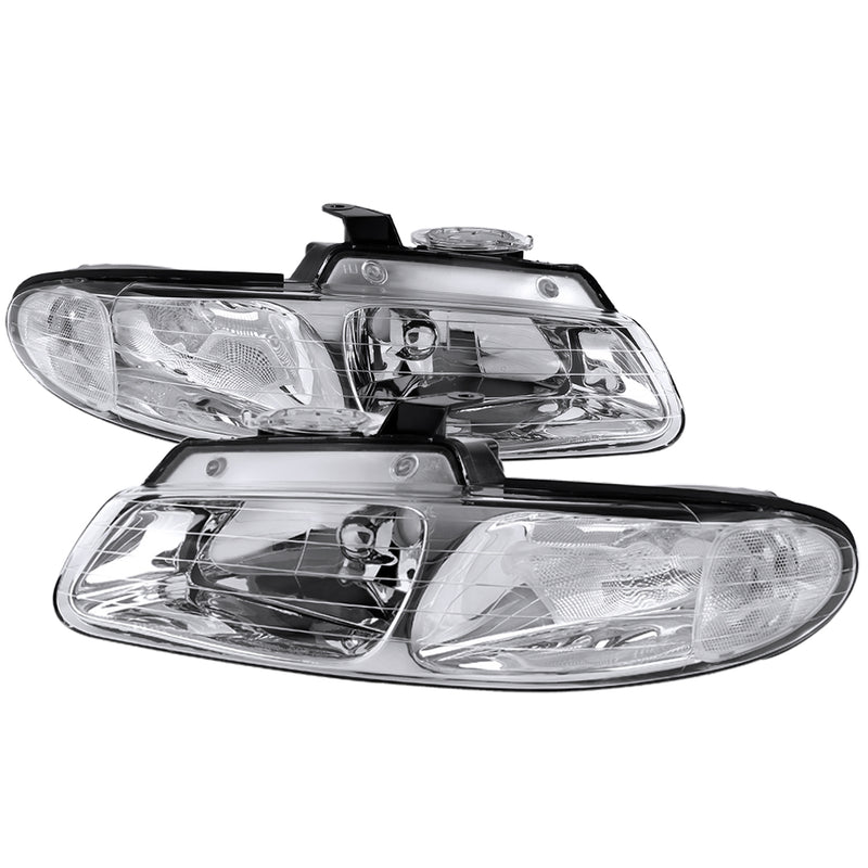 Spec-D 96-00 Dodge Caravan Euro Headlights Chrome Housing LH-CAR96-RS