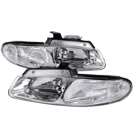 Spec-D 96-00 Dodge Caravan Euro Headlights Chrome Housing LH-CAR96-RS