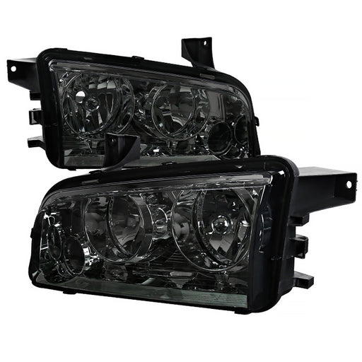 Spec-D 05-10 Dodge Charger Euro Headlights - Smoke LH-CHG05G-ABM