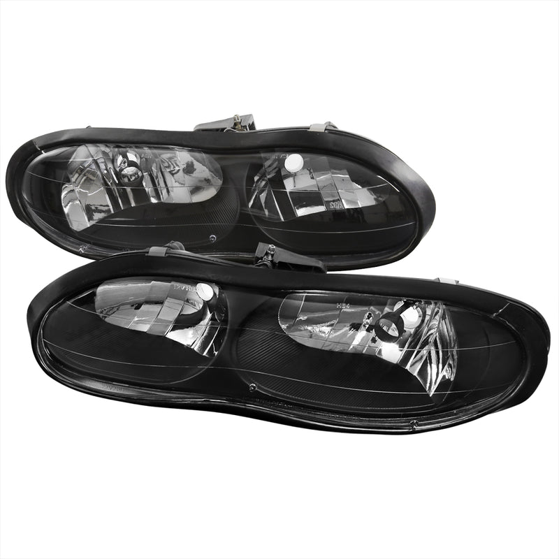 Spec-D 98-02 Chevrolet Camaro Crystal Housing Headlights Black LH-CMR98JM-RS