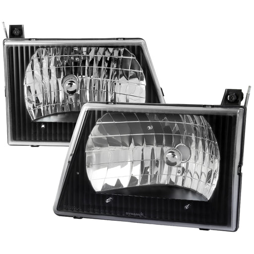 Spec-D 92-06 Ford  Econoline  Euro Headlight Black Housing  LH-ECON92JM-ABM