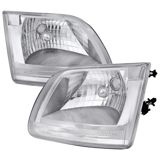 Spec-D 97-03 Ford  F150 Euro Headlight Clear Lens Chrome Housing LH-F15097-ABM