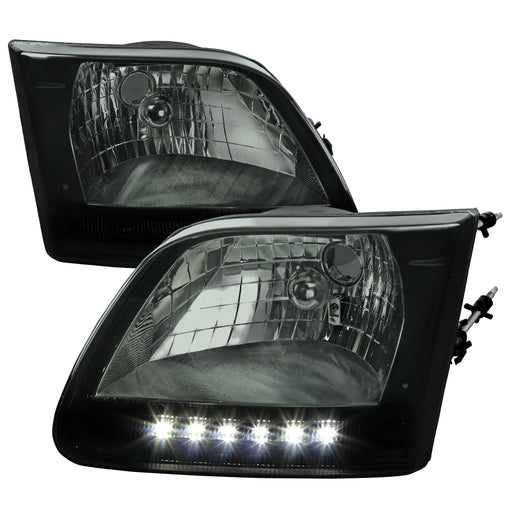 Spec-D 97-03 Ford  F150 Led Euro Headlights Smoke LH-F15097G-RS