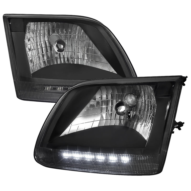 Spec-D 97-03 Ford  F150 Led Euro Headlights Black LH-F15097JM-RS
