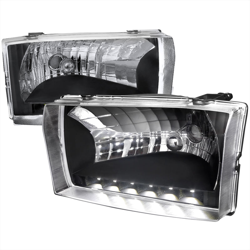 Spec-D 99-04 Ford  F250  Led Headlight Black Housing  LH-F25099JM-RS