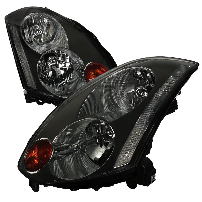 Spec-D 03-05 Infiniti G35 Oe Style Headlight For 2 Door Models With Factory Xenon Smoke LH-G35032G-ABM
