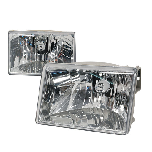 Spec-D 93-98 Jeep Grand Cherokee Crystal Housing Headlights Chrome LH-GKEE93-KS