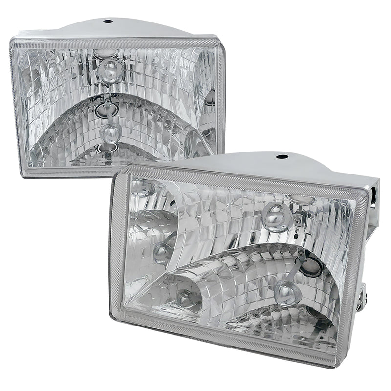 Spec-D 93-98 Grand Cherokee Crystal Housing Headlight Chrome LH-GKEE93-RS
