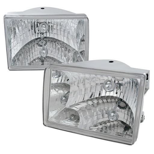 Spec-D 93-98 Grand Cherokee Crystal Housing Headlight Chrome LH-GKEE93-RS