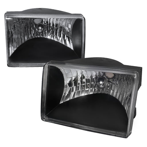 Spec-D 93-98 Grand Cherokee Crystal Housing Headlights Black LH-GKEE93JM-RS
