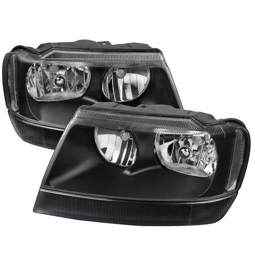 Spec-D 99-04 Jeep Grand Cherokee Headlights- Black LH-GKEE99JM-ABM