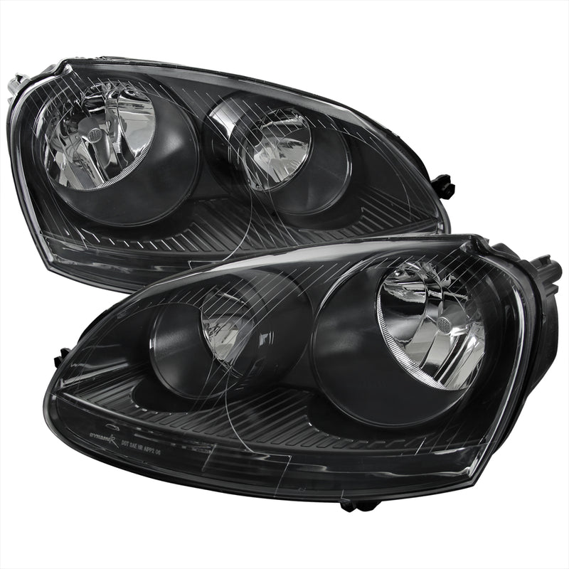 Spec-D 05-10 Volkswagen Golf Euro Headlight Black Housing LH-GLF05JM-RS