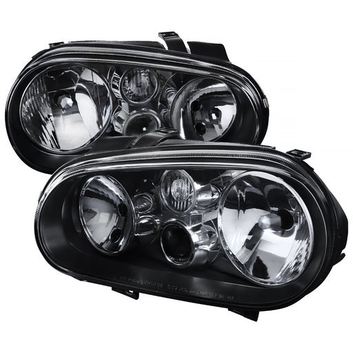 Spec-D 00-06 Volkwagen Golf 4 Mk4 Headlights - Black LH-GLF99JM-RS