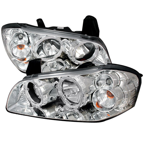 Spec-D 02-03 Nissan Maxima Crystal Housing Headlights Chrome With Halo LH-MAX02H-KS