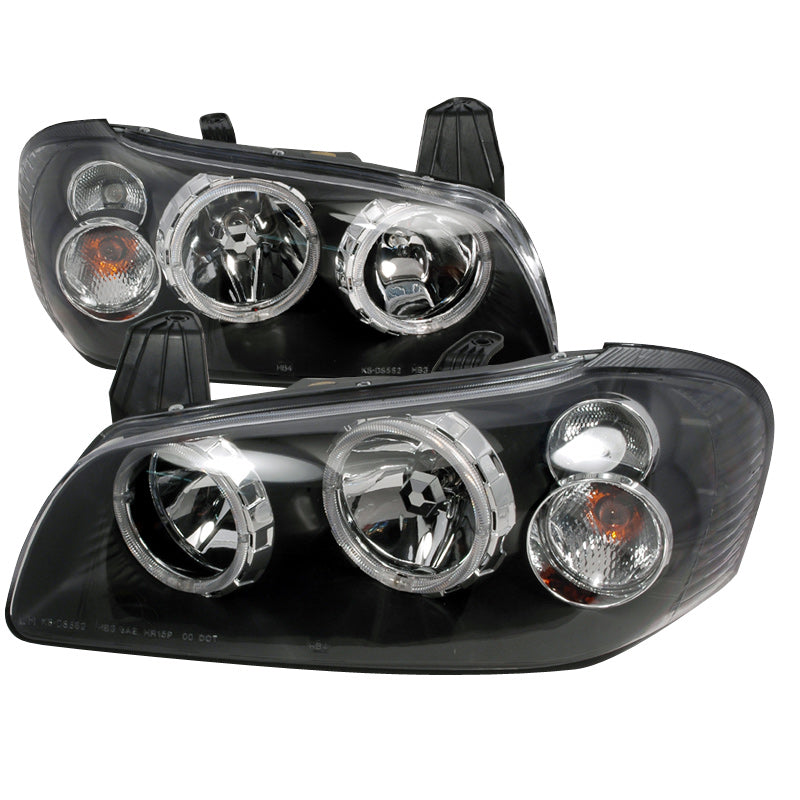 Spec-D 02-03 Nissan Maxima Crystal Housing Headlights Black With Halo LH-MAX02HJM-KS