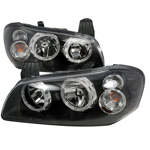 Spec-D 02-03 Nissan Maxima Crystal Housing Headlights Black With Halo LH-MAX02HJM-KS