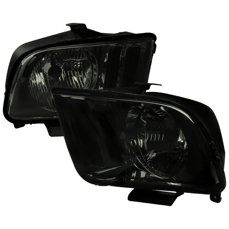 Spec-D 05-09 Ford Mustang Smoked Euro Headlights LH-MST05G-RS