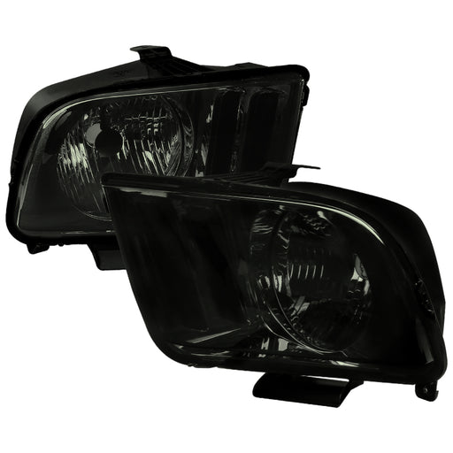 Spec-D 05-09 Ford Mustang Smoked Euro Headlights LH-MST05G-RS