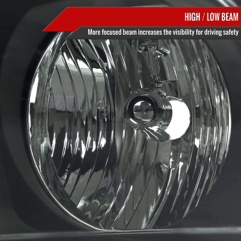 Spec-D 05-09 Ford Mustang Headlights Black Housing Smoked Lens - Not Fit Xenon Models LH-MST05LSM-RS