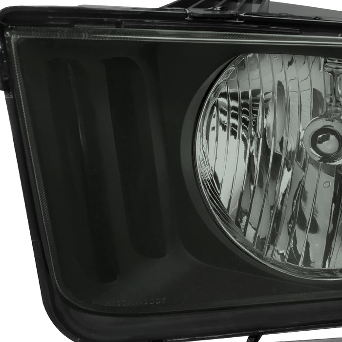 Spec-D 05-09 Ford Mustang Headlights Black Housing Smoked Lens - Not Fit Xenon Models LH-MST05LSM-RS
