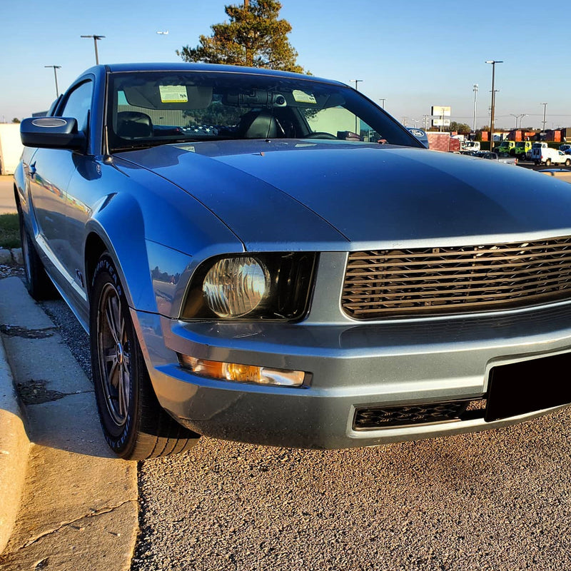 Spec-D 05-09 Ford Mustang Headlights Black Housing Smoked Lens - Not Fit Xenon Models LH-MST05LSM-RS