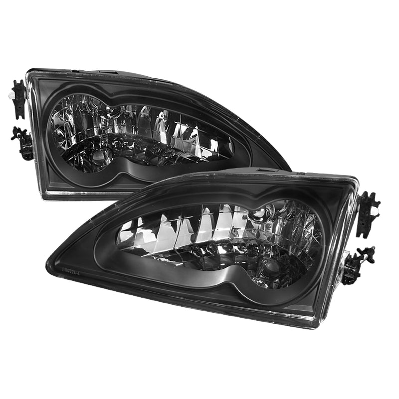 Spec-D 94-98 Ford Mustang  Black Housing Headlight  LH-MST94JM-RS