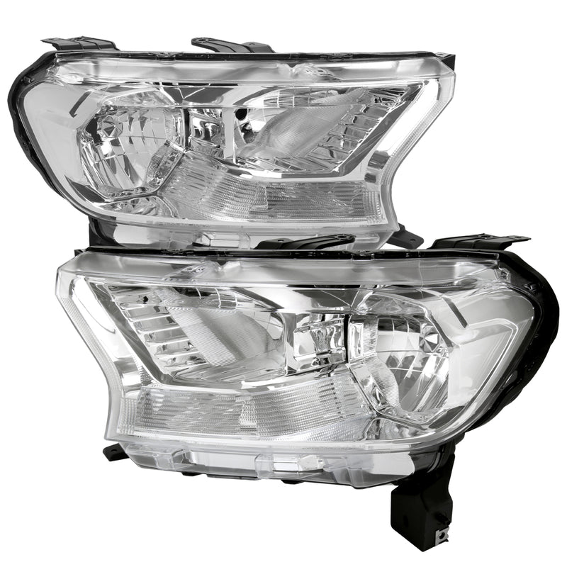Spec-D 19-21 Ford Ranger Xl Xlt Models Only (Not Fit Lariat Models Or Led Daytime Running Headlight Models) Oe Style Halogen Headlights With Chrome Housing And Clear Lens  LH-RAN19-RS