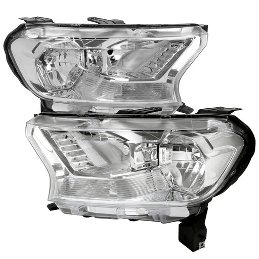 Spec-D 19-21 Ford Ranger Xl Xlt Models Only (Not Fit Lariat Models Or Led Daytime Running Headlight Models) Oe Style Halogen Headlights With Chrome Housing And Clear Lens  LH-RAN19-RS