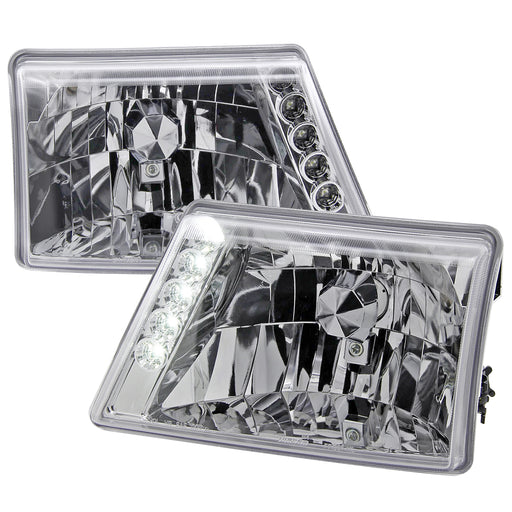Spec-D 98-00 Ford Ranger Crystal Housing Headlights Chrome LH-RAN98-TM