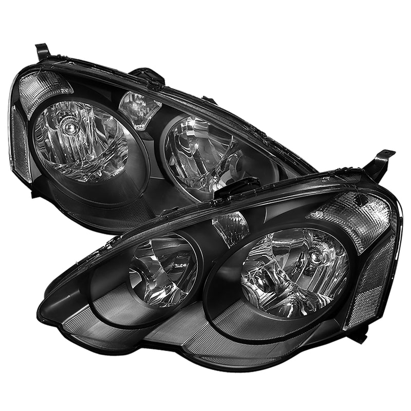 Spec-D 02-04 Acura Rsx Headlights- Black With Clear Reflector LH-RSX02JM-RS