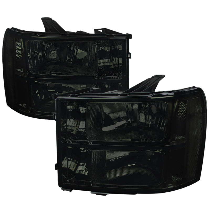 Spec-D 07-13 Gmc Sierra Crystal Housing Headlights Smoke LH-SIE07G-RS