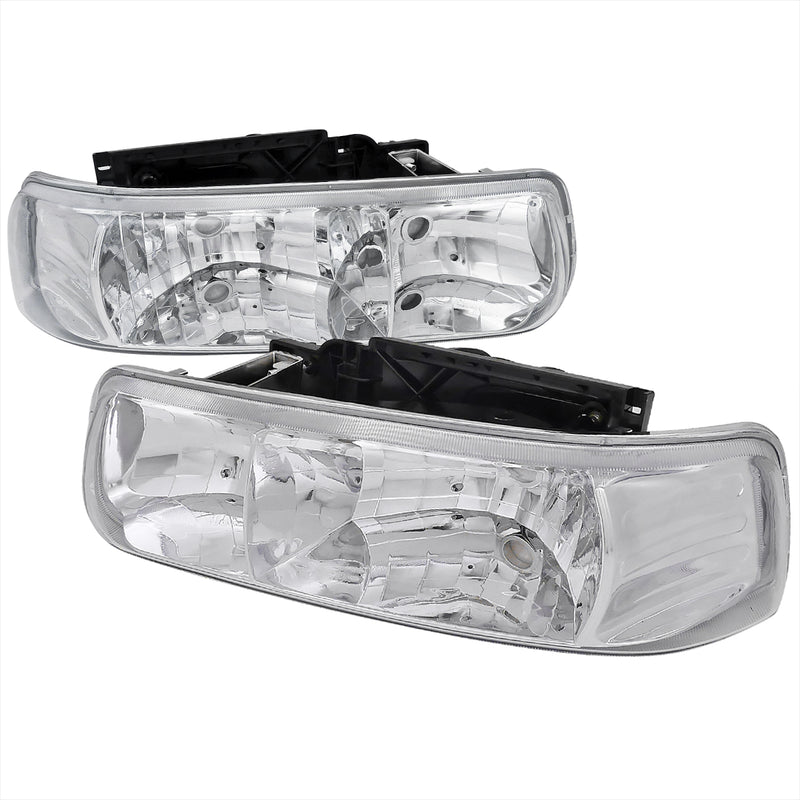 Spec-D 99-02 Chevrolet Silverado Crystal Housing Chrome Housing LH-SIV99-RS