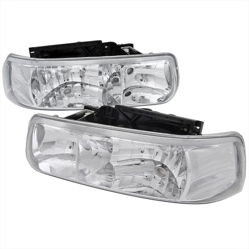 Spec-D 99-02 Chevrolet Silverado Crystal Housing Chrome Housing LH-SIV99-RS