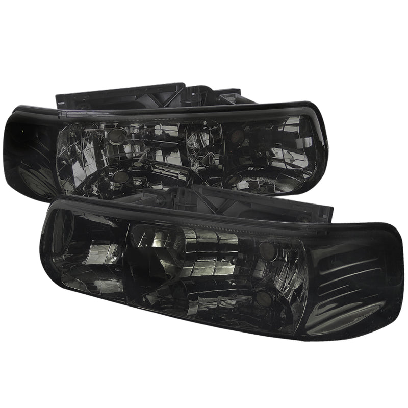Spec-D 99-02 Chevrolet Silverado Crystal Housing Smoked Lens LH-SIV99G-RS