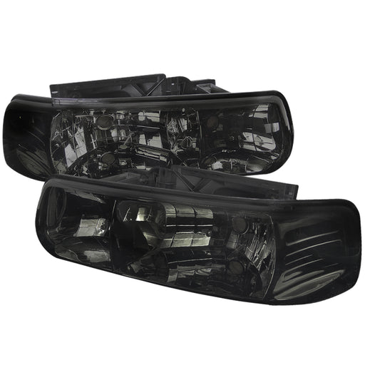 Spec-D 99-02 Chevrolet Silverado Crystal Housing Smoked Lens LH-SIV99G-RS