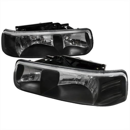 Spec-D 99-02 Chevrolet Silverado Crystal Housing Black Housing LH-SIV99JM-RS